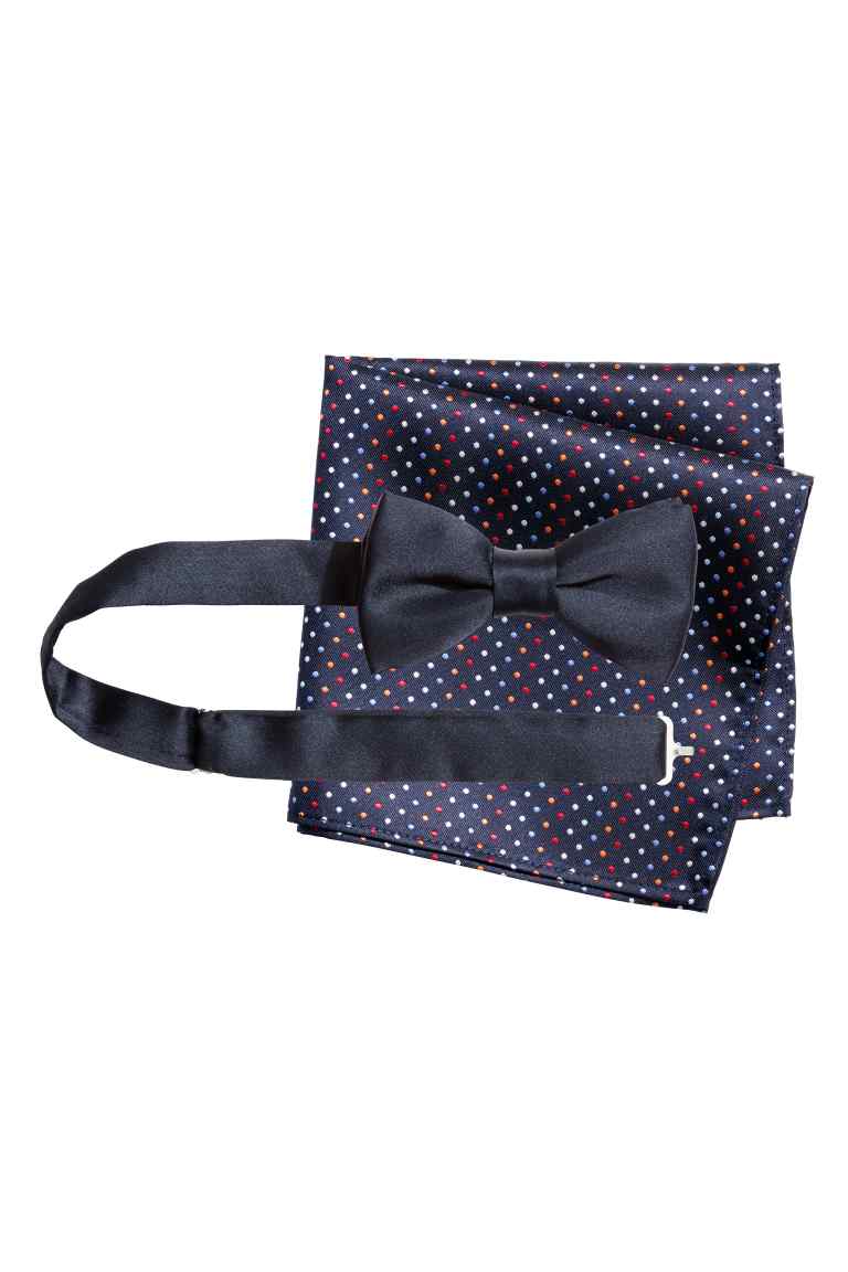 Bow tie and handkerchief